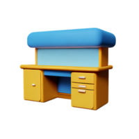 desk 3d rendering icon illustration png