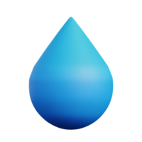 l'eau laissez tomber 3d le rendu icône illustration png