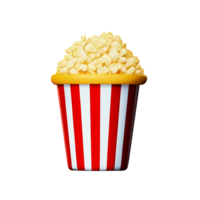 popcorn 3d rendering icon illustration png