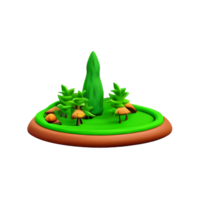 jungle 3d rendering icon illustration png