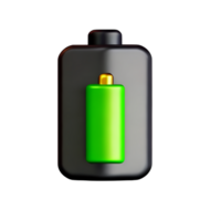 batteri 3d tolkning ikon illustration png