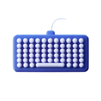 teclado 3d representación icono ilustración png