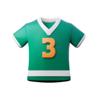 Jersey 3d renderen icoon illustratie png