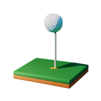 golf 3d representación icono ilustración png