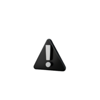 warning 3d rendering icon illustration png