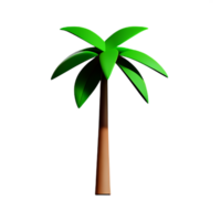 Coco árbol 3d representación icono ilustración png