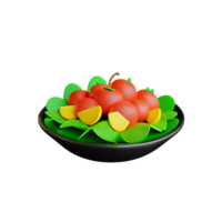 salad 3d rendering icon illustration png