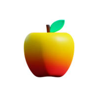 Apfel 3d Rendern Symbol Illustration png