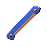 règle 3d le rendu icône illustration png