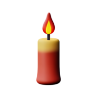 candle 3d rendering icon illustration png