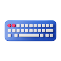 teclado 3d Renderização ícone ilustração png