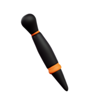 Black brush 3d rendering icon illustration png