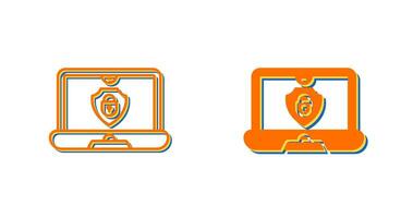 Laptop Security Vector Icon