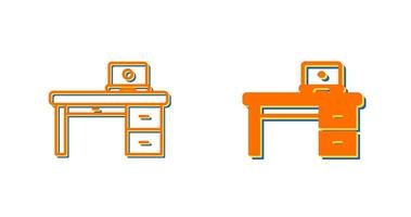 Office Desk Vector Icon