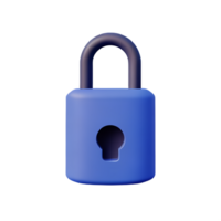 lock 3d rendering icon illustration png