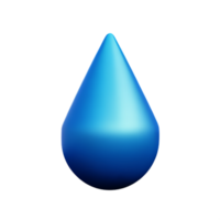water drop 3d rendering icon illustration png