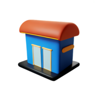 cafe 3d rendering icon illustration png