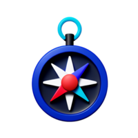 compass 3d rendering icon illustration png