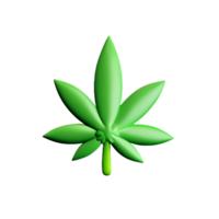 cannabis 3d Renderização ícone ilustração png