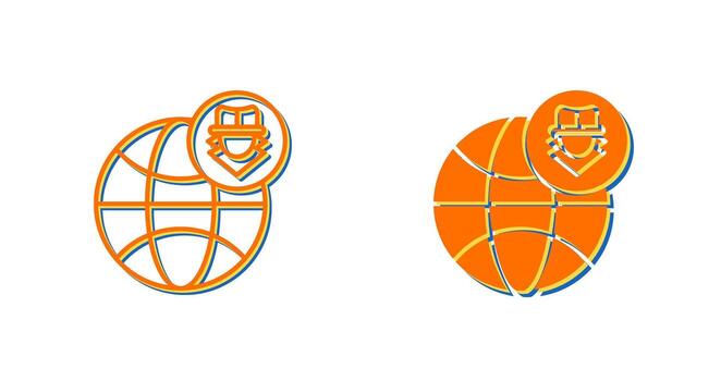 icono de vector de pirateo de red