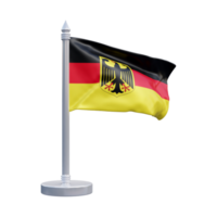 Alemanha nacional bandeira conjunto ilustração ou 3d realista Alemanha acenando país bandeira conjunto ícone png