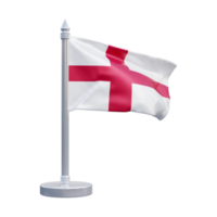 Inglaterra nacional bandera conjunto ilustración o 3d realista Inglaterra ondulación país bandera conjunto icono png