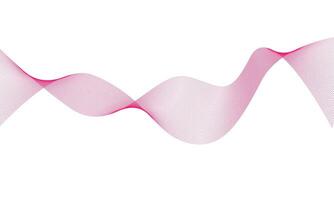 Magenta blend lines on white background. Modern wavy lines design element. vector