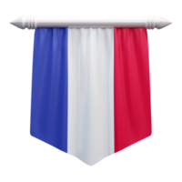 França nacional bandeira conjunto ilustração ou 3d realista França acenando país bandeira conjunto ícone png