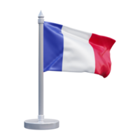 Francia nacional bandera conjunto ilustración o 3d realista Francia ondulación país bandera conjunto icono png