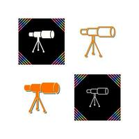 Telescope on Stand Vector Icon