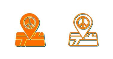 Peace Location Vector Icon