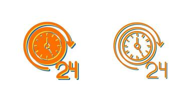 24 Hours Vector Icon
