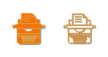 icono de vector de máquina de escribir