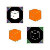 icono de vector de cubo