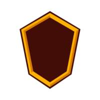 Vintage shield badge elements png