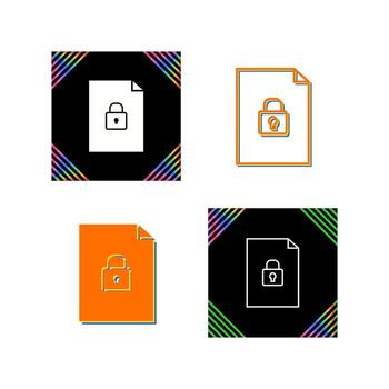 icono de vector de documento seguro