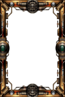 Steam punk Border Frame PNG Transparent Background Ai Generative