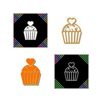 icono de vector de cupcake