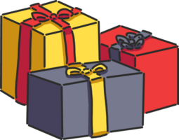 Three gift box png