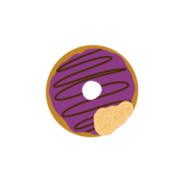 Chocolat taro Donut png