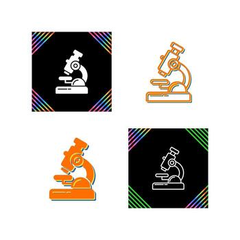 icono de vector de microscopio