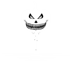 Bloody Scary Pumpkin, can use for Sign, Icon, Symbol and Halloween Theme Poster, Art Illustration for Movie with genre Horror or Mystery. Format PNG