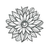 flor colorante página vector. flor línea Arte blanco fondo, linda flores imprimible colorante página, vector flor página para colorante, contorno magnolia
