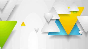 Hi-tech geometric abstract video animation with paper triangles