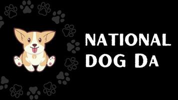 nacional perro día movimiento gráfico introducción outro animación video, animado para el introducción outro vídeo modelo video