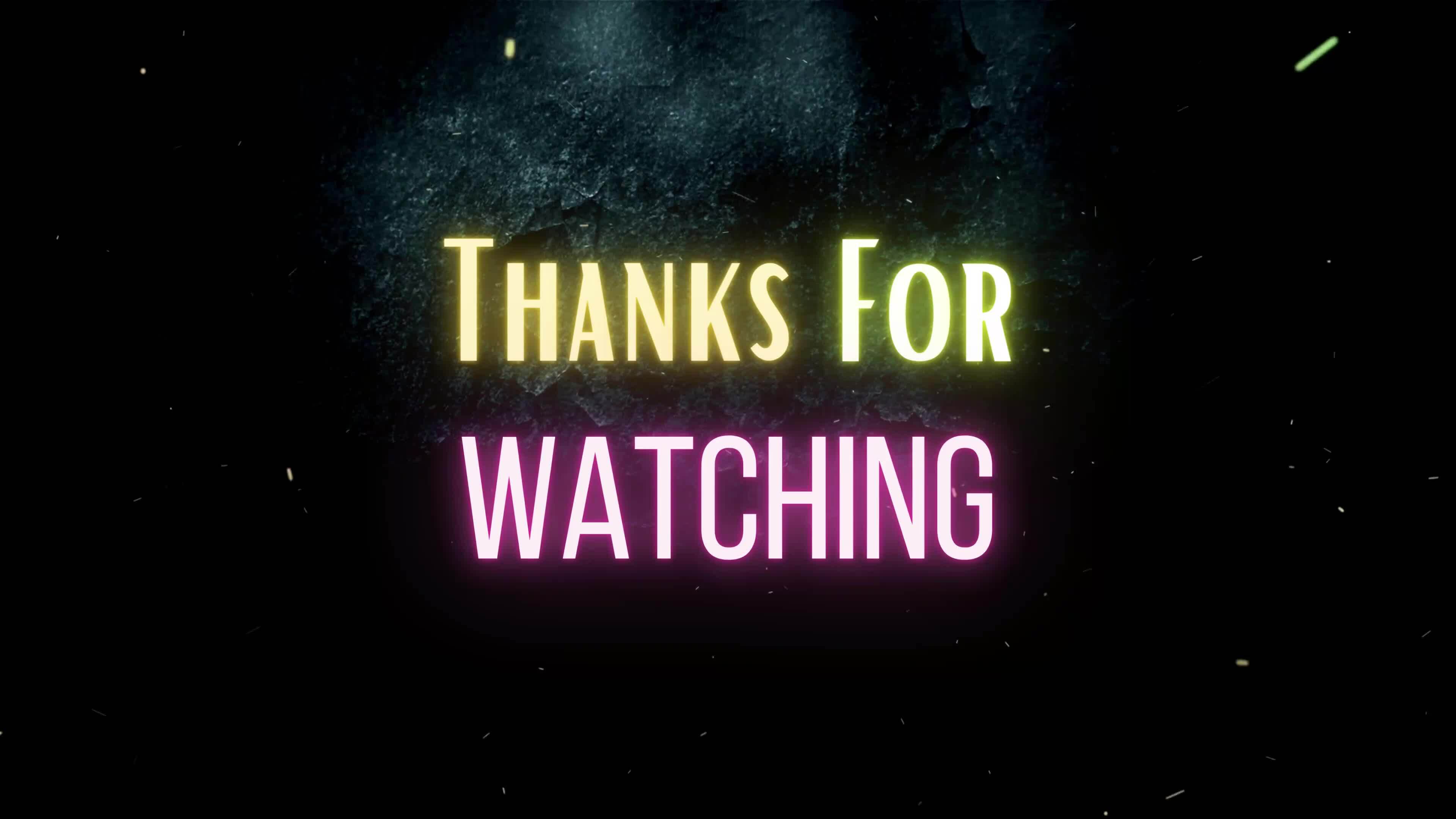 Thanks For Watching Motion Graphic Outro Animation Video In Neon Style Thanks For Watching Motion Graphic Outro Animation Video In Neon Style