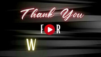 Thanks For Watching Motion Graphic Outro Animation Video In Neon Style, Animated for the Outro Video Template, Seamless Motion Animated Background.