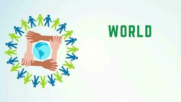 World Humanitarian Day Motion Graphic Clip Animation Video, Animated for the Intro Clip Video Template.