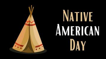 Native American Day Motion Graphic Clip Animation Video, Animated for the Intro And Outro Clip Video Template