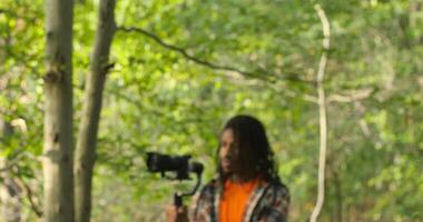 Washington, D.C., 2019 - Young African American Filmmaker With Dslr Camera Making Movie video